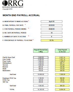 Payroll Accrual Workbook